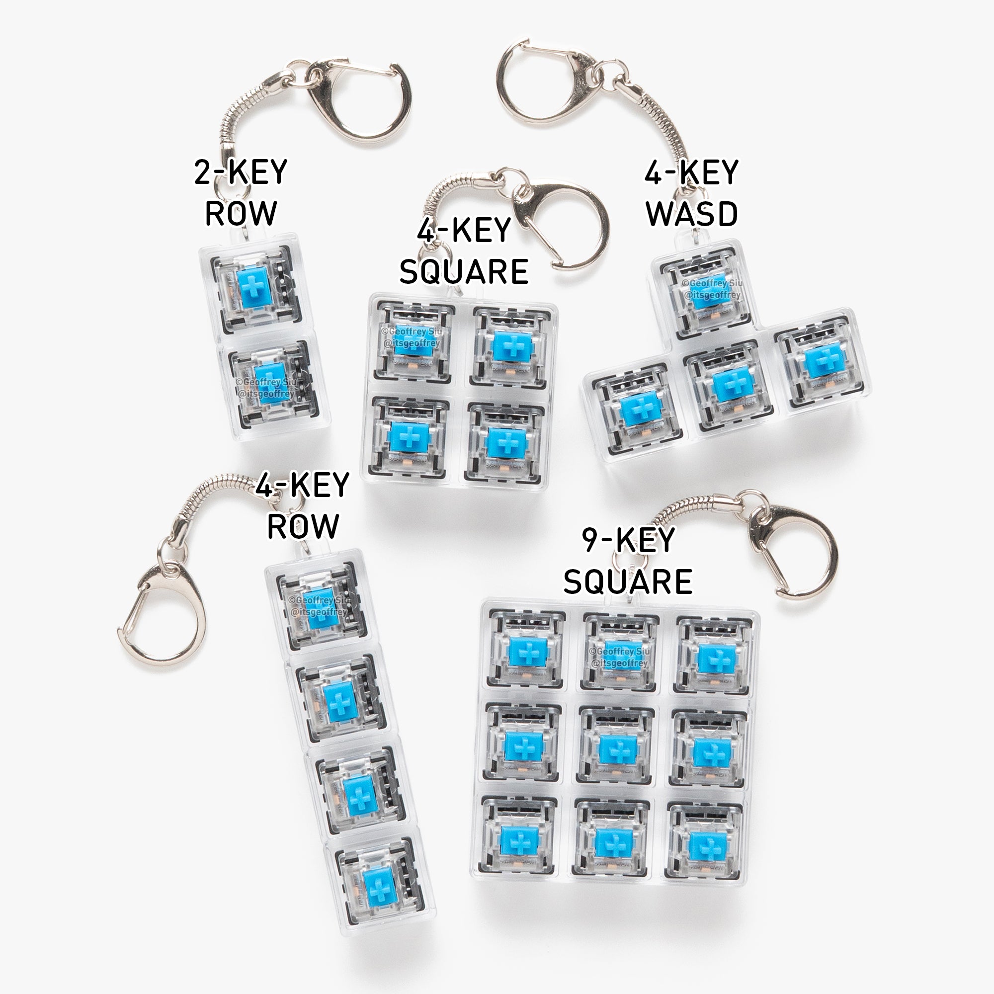 Clicky Keychain Housings + Switches (No Key Caps) – Geoffrey Siu