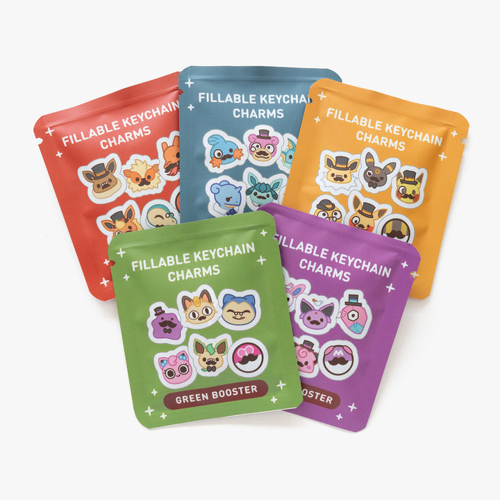 Gentlemon Fillable Keychain Charms Blind Booster Packs