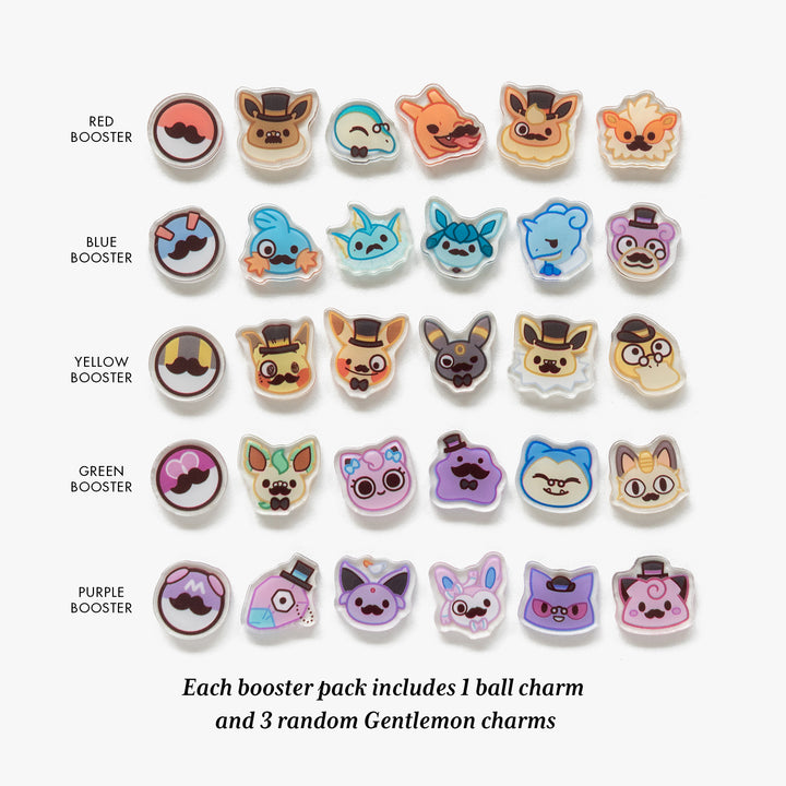 Gentlemon Fillable Keychain Charms Blind Booster Packs
