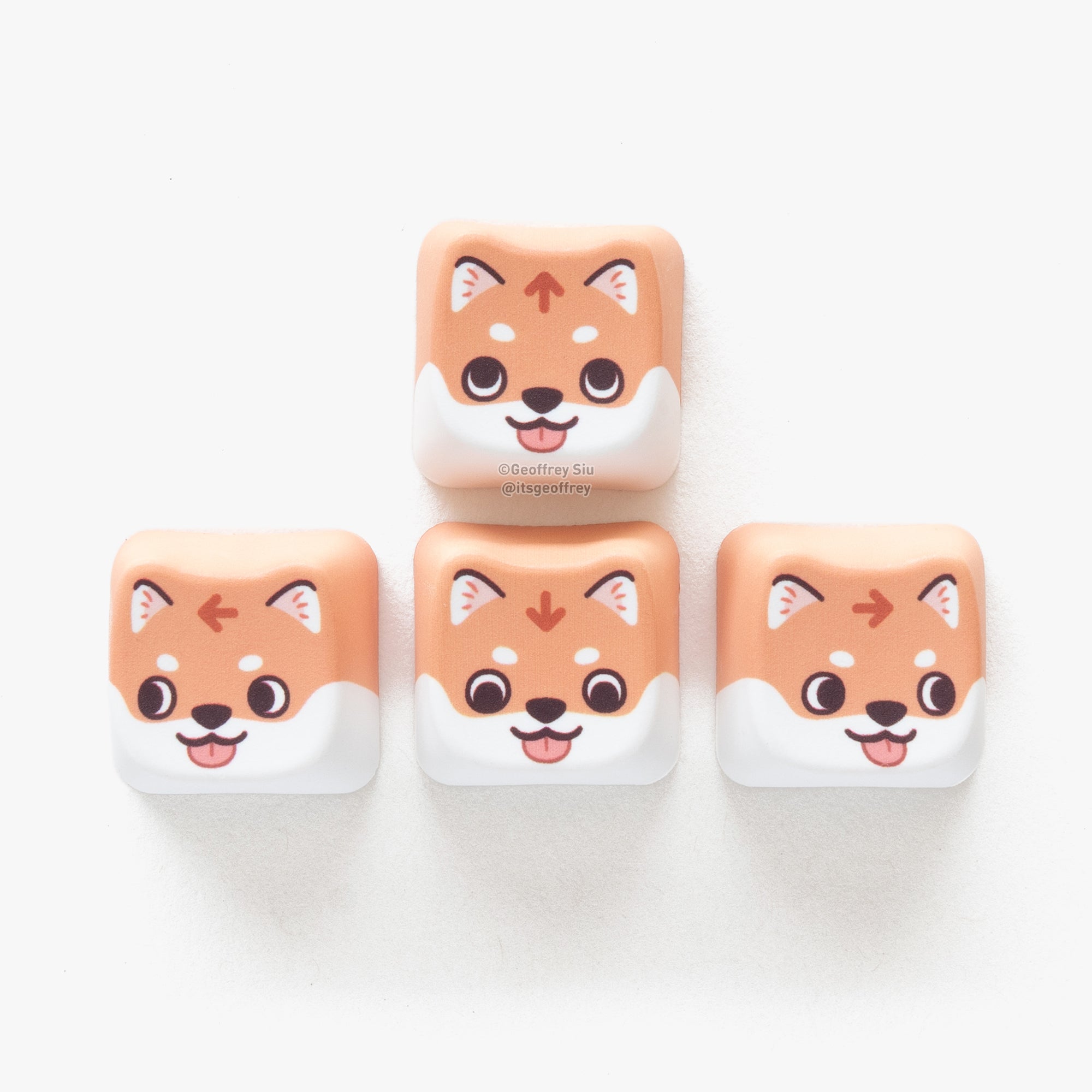 MAO Directional Shiba Key Cap Set (4pcs) – Geoffrey Siu Art LLC