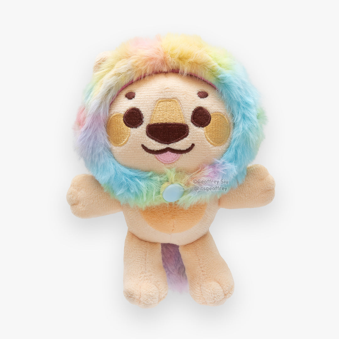 Rainbow Lion Plushie Keychain