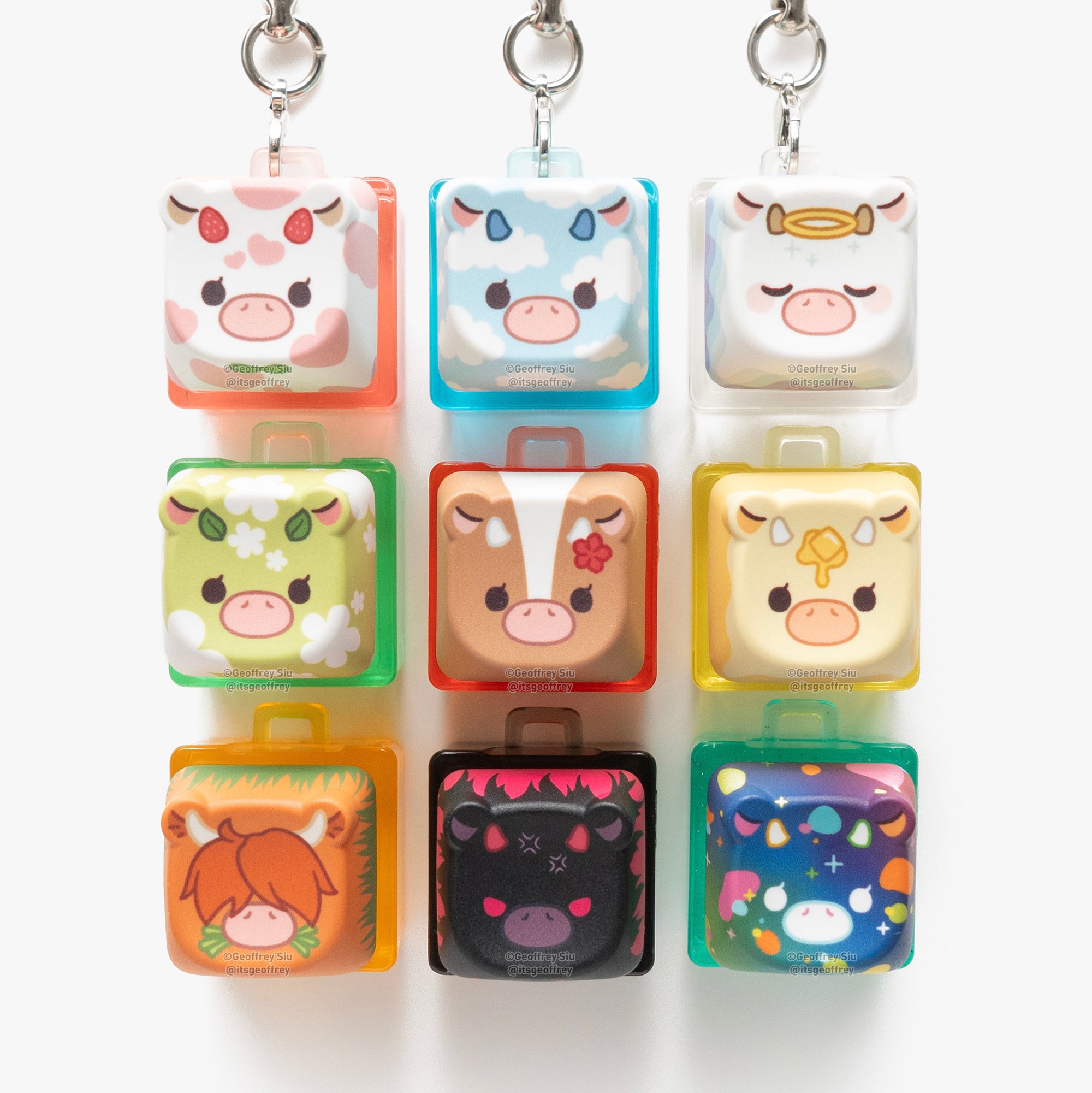 Series 7 Cow Creamy Clicky Keychain Blind Bag – Geoffrey Siu Art LLC