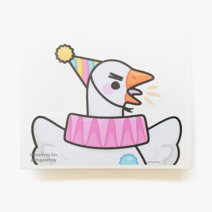 Silly Goose Die Cut Vinyl Peeker Sticker (5.5")