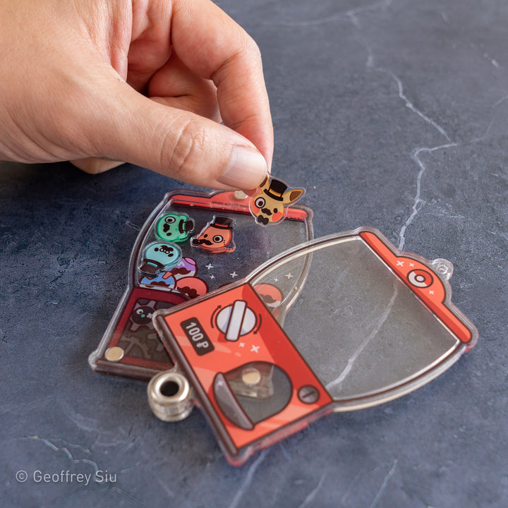 Gentlemon Gachapon Fillable Shaker Keychain (4")