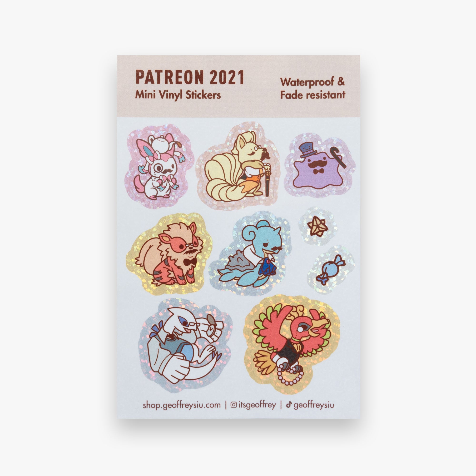 Patreon 2021 Mini Vinyl Sticker Sheet