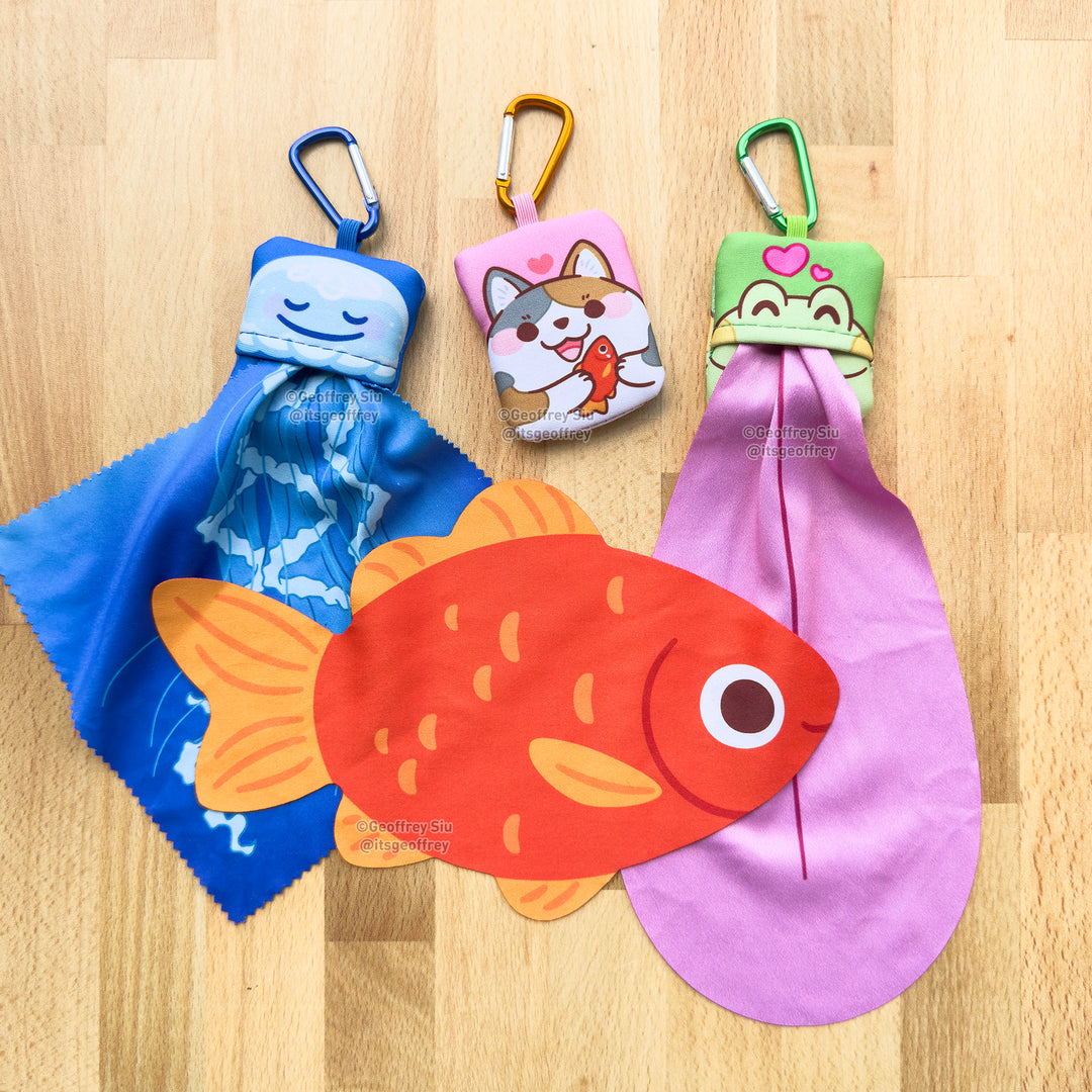 Bean the Frog Microfiber Cloth Keychain