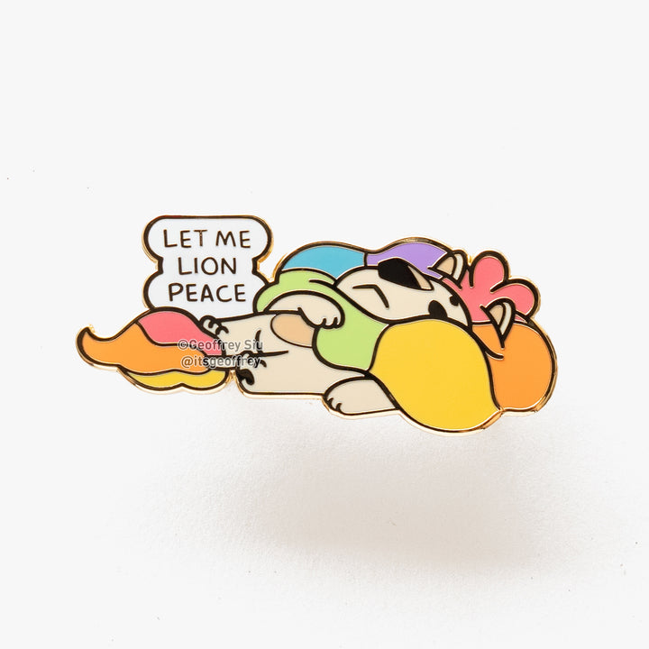 Let Me Lion Peace Hard Enamel Pin