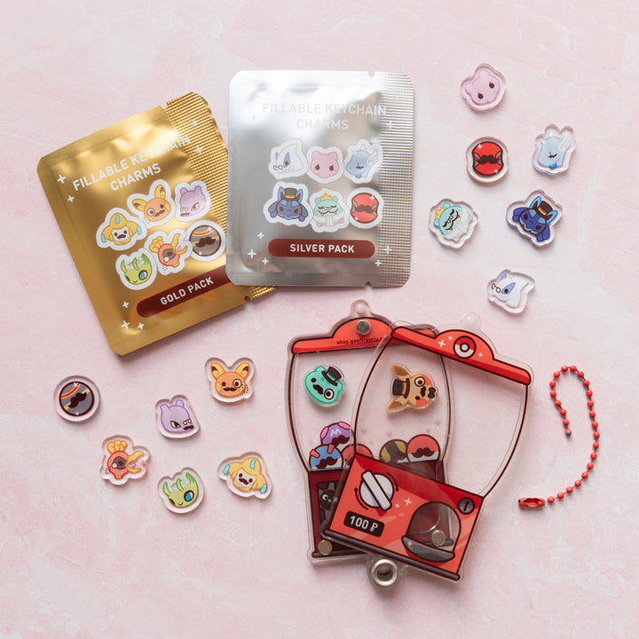 *NEW* Gentlemon Fillable Keychain Charms Blind Booster Packs