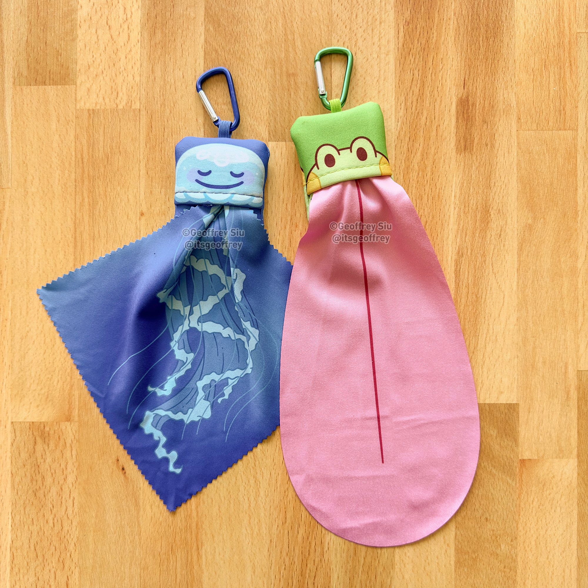 Jellyfish Microfiber Cloth Keychain