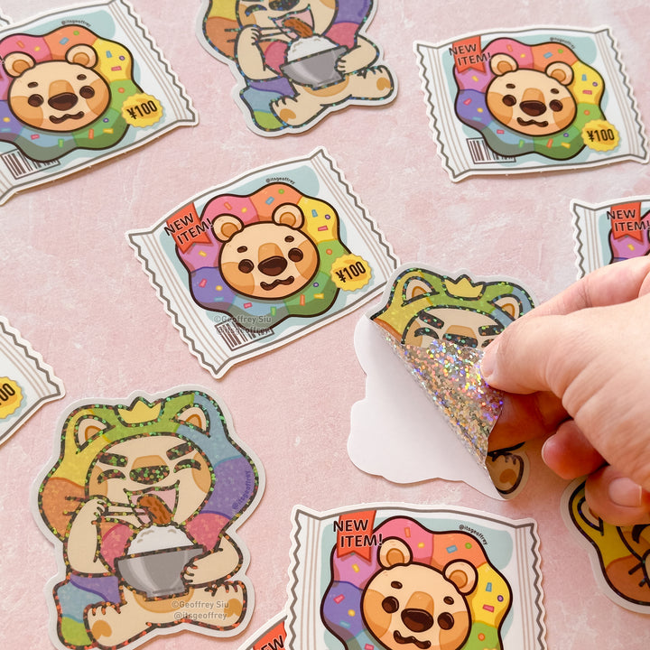 Rainbow Lion Bread Vinyl Sticker