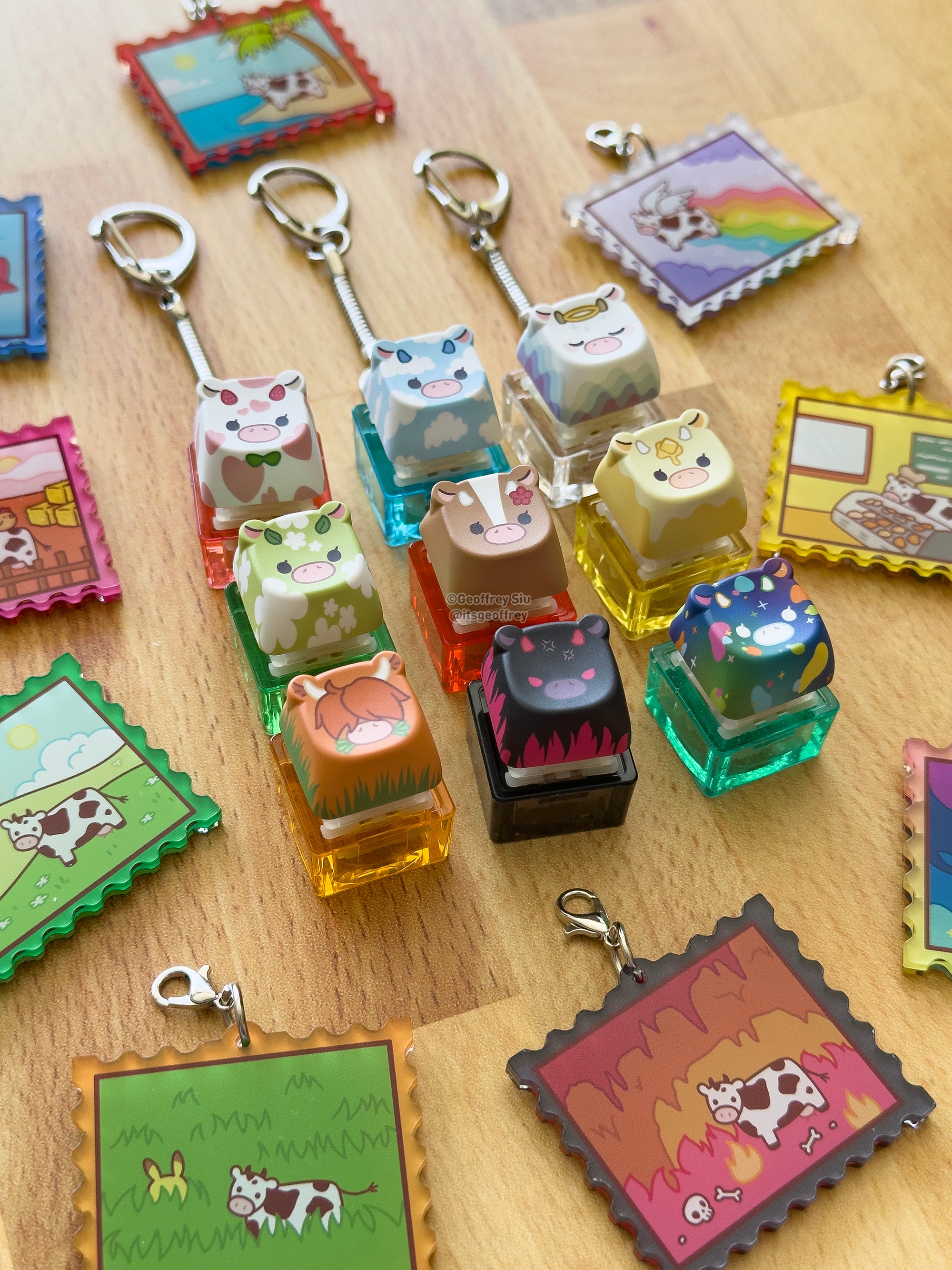 Series 7 Cow Creamy Clicky Keychain Blind Bag – Geoffrey Siu Art LLC