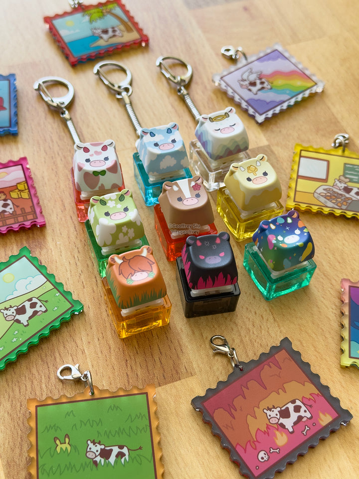 Series 7 Cow Creamy Clicky Keychain Blind Bag