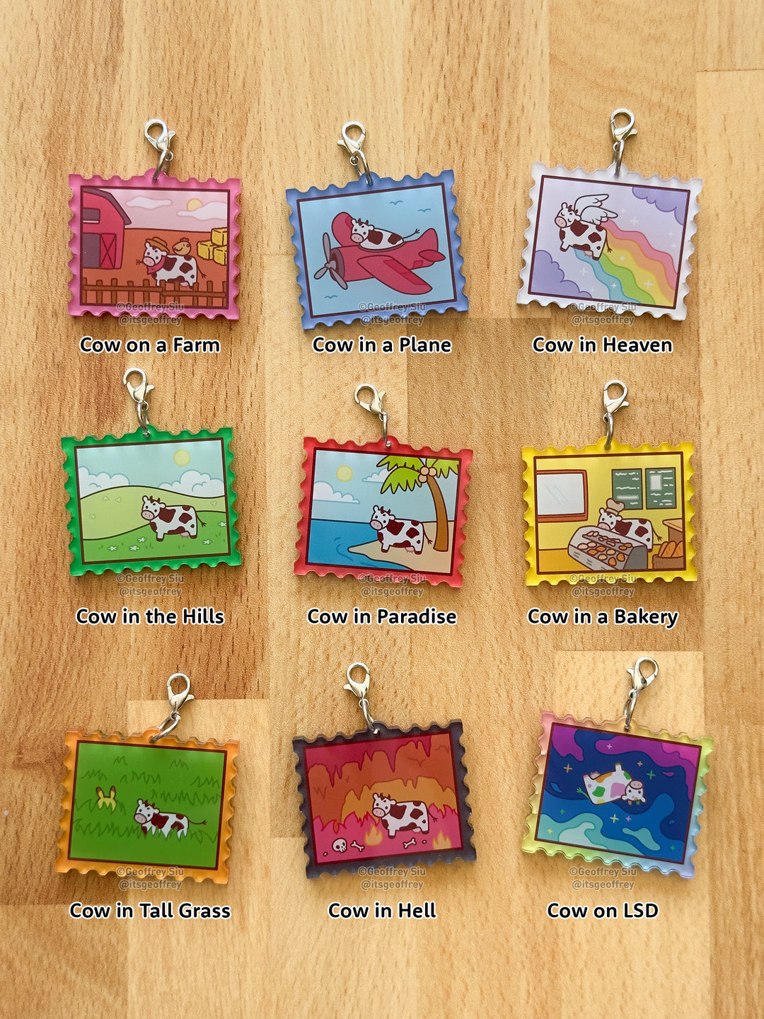 Series 7 Cow Creamy Clicky Keychain Blind Bag