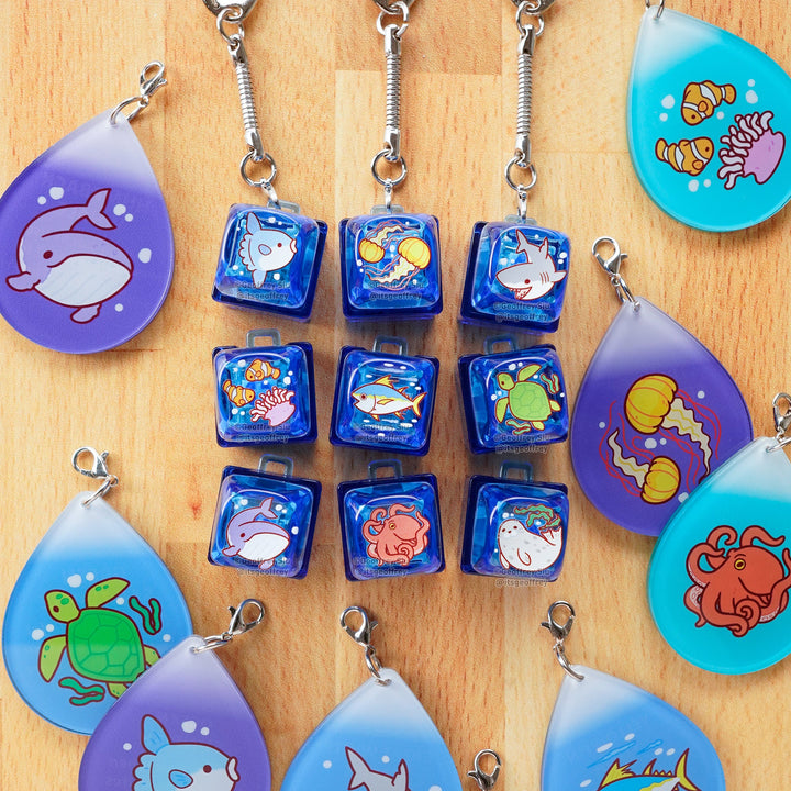 Series 8 Marine Animal Tactile Clicky Keychain Blind Bag