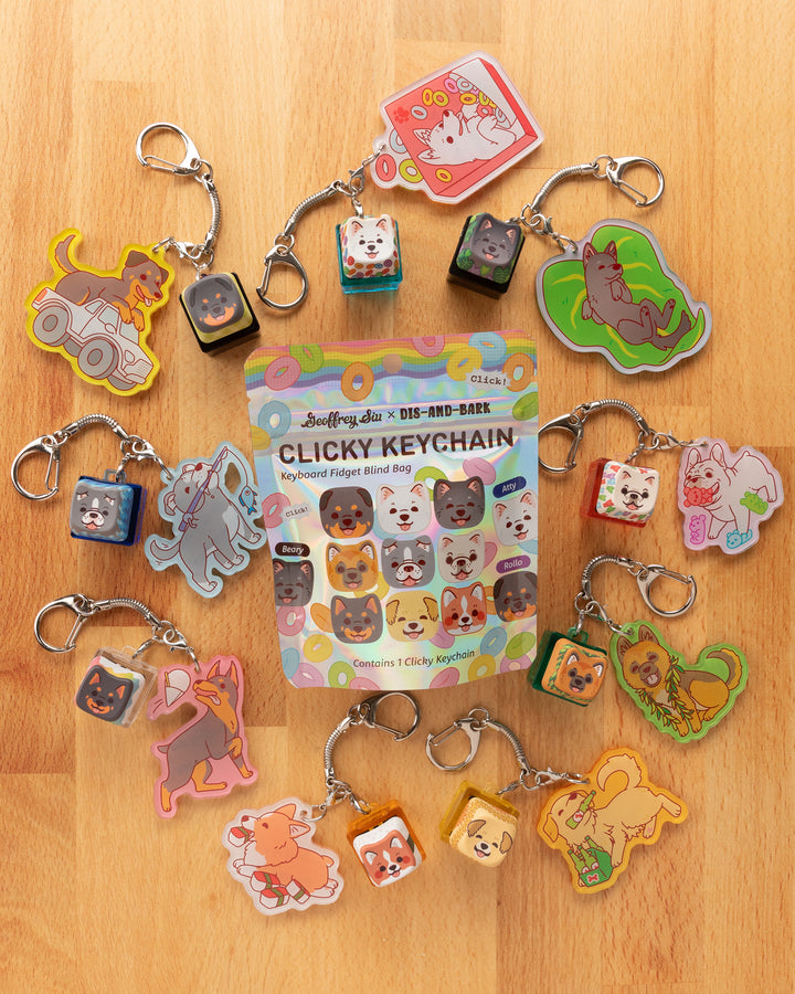 Geoffrey Siu x Dis-and-Bark Clicky Keychain Blind Bag