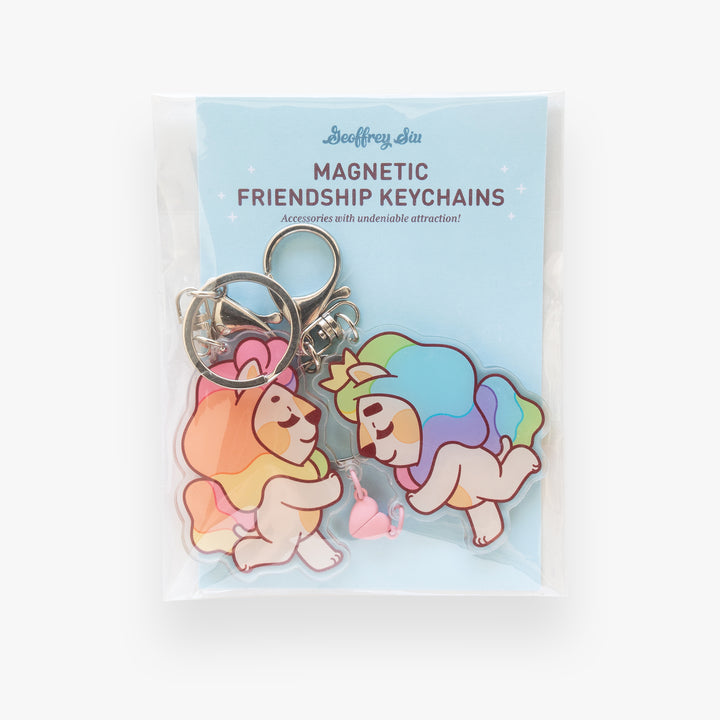 Rainbow Lions Magnetic Keychains