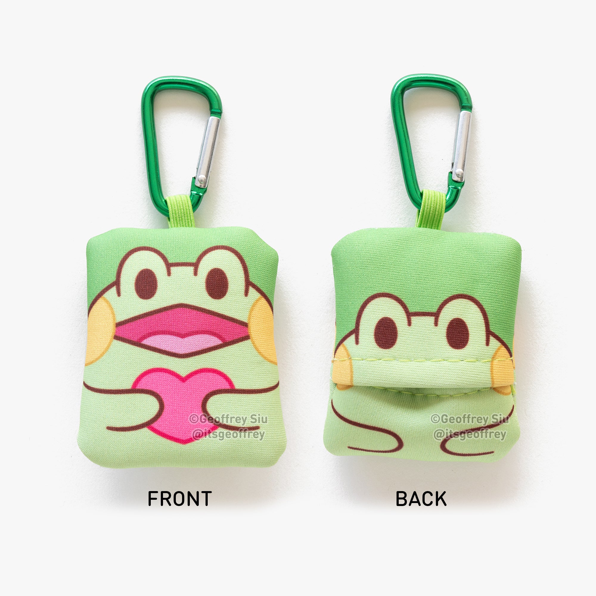 Bean the Frog Microfiber Cloth Keychain