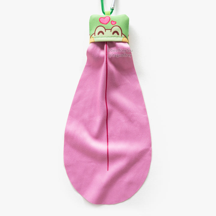Bean the Frog Microfiber Cloth Keychain