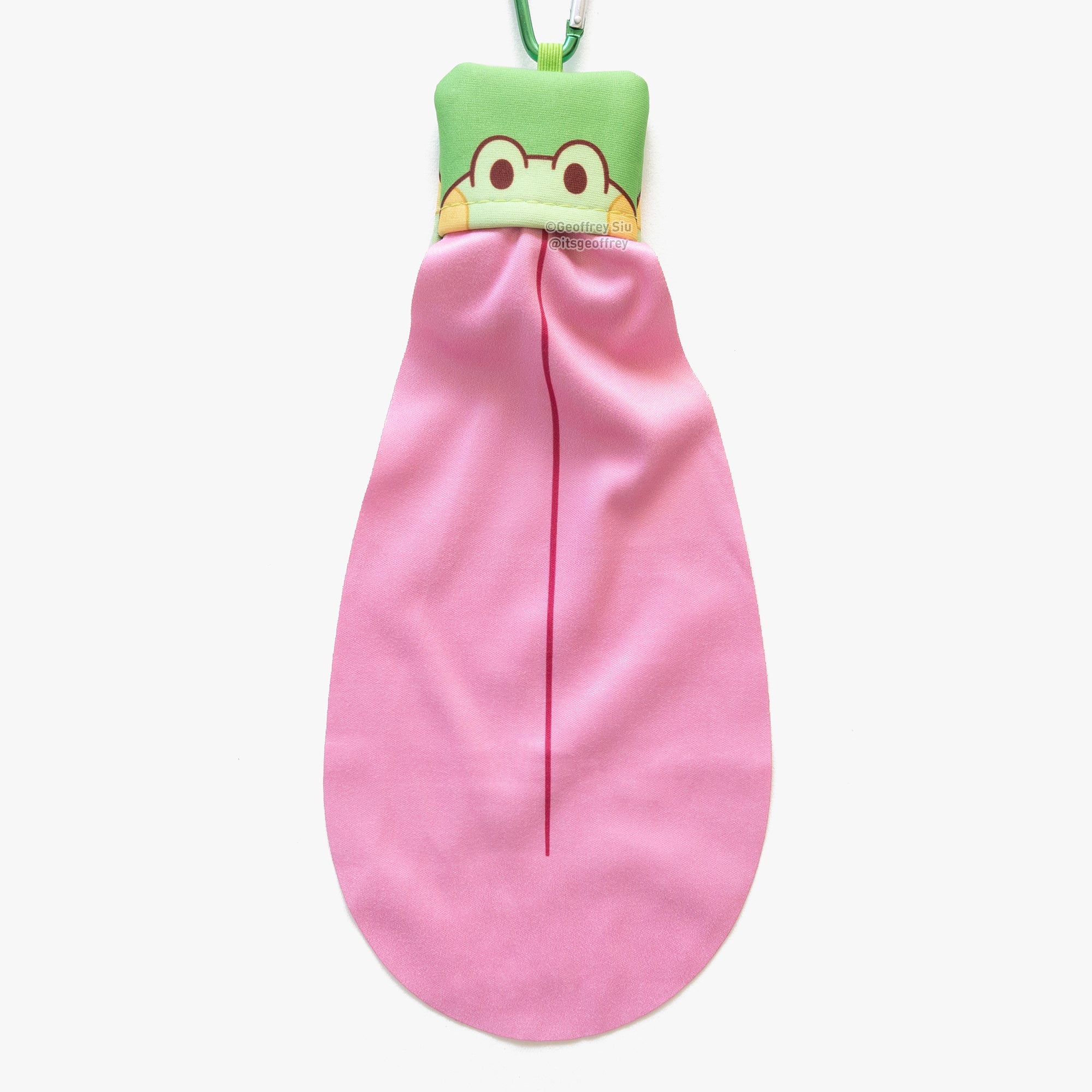 Bean the Frog Microfiber Cloth Keychain