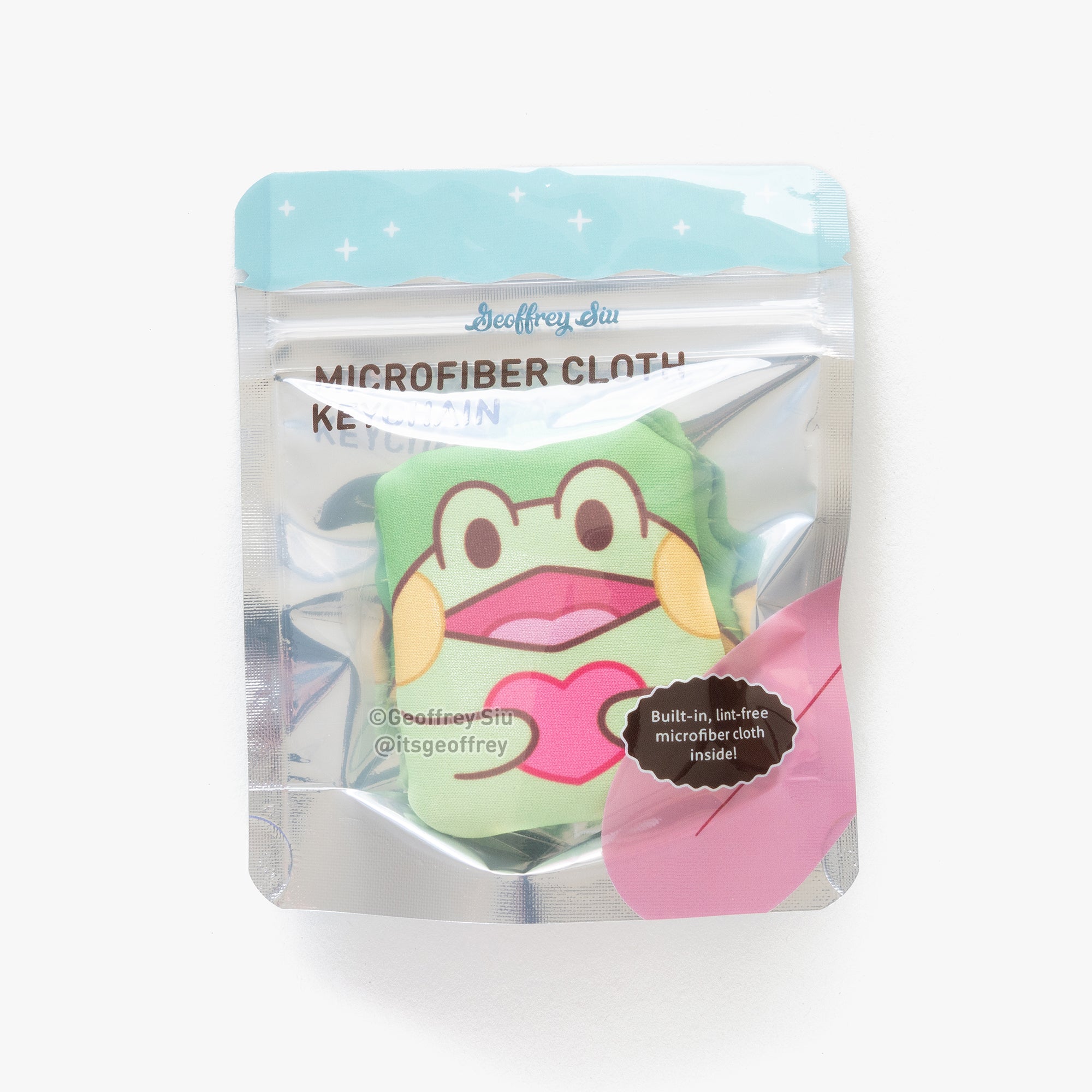 Bean the Frog Microfiber Cloth Keychain