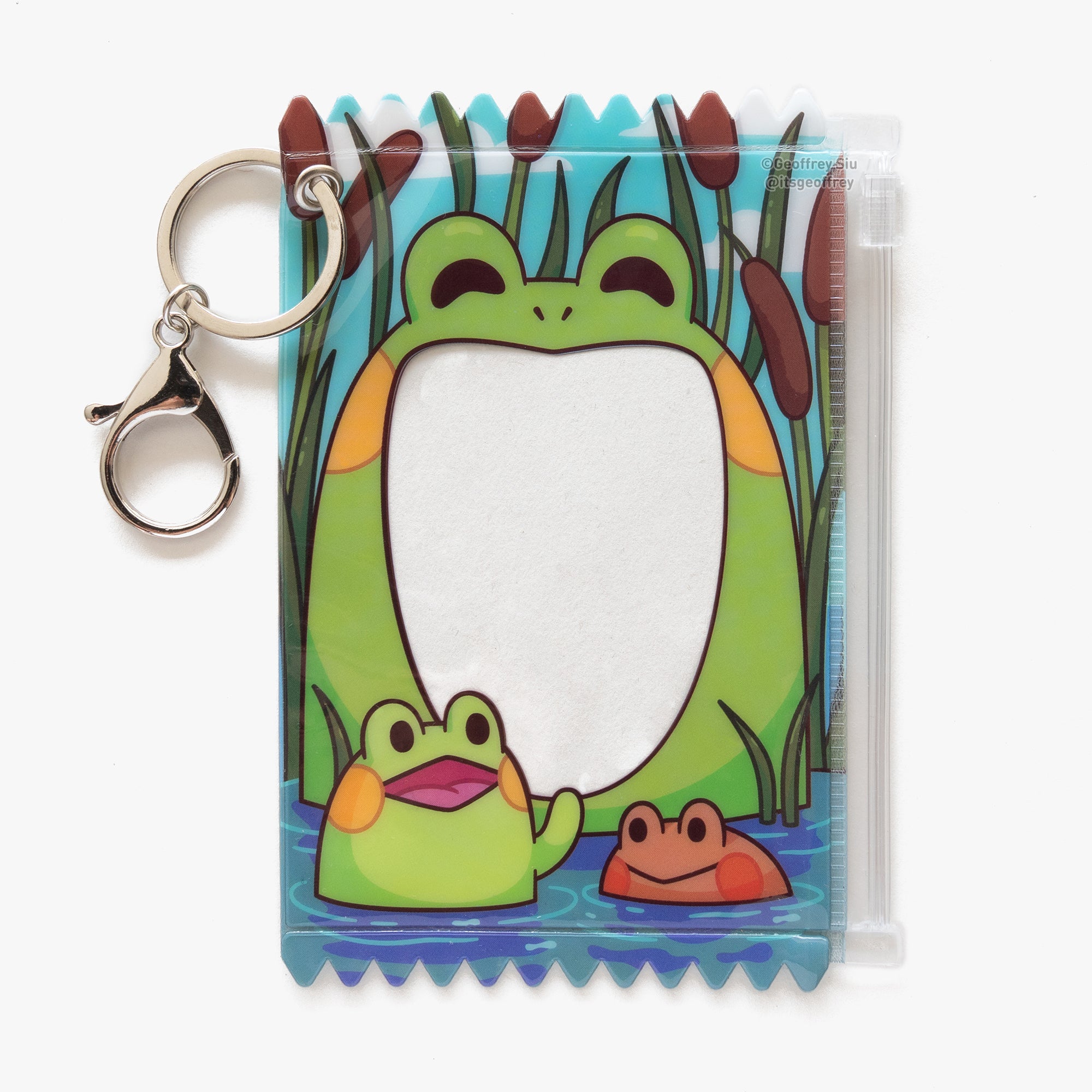 Frog Photo Card Holder Keychain – Geoffrey Siu Art LLC