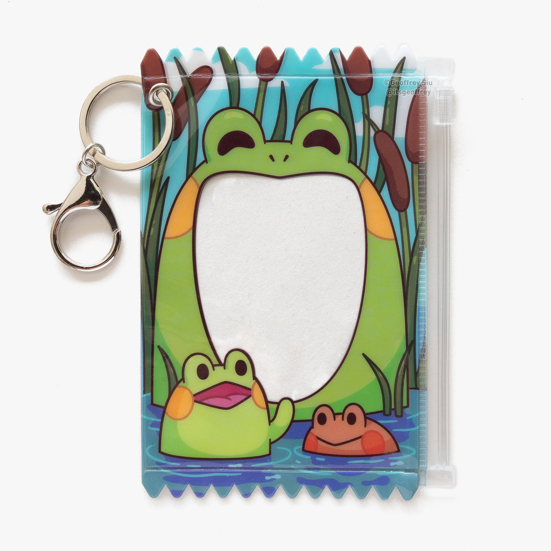 Frog Photo Card Holder Keychain