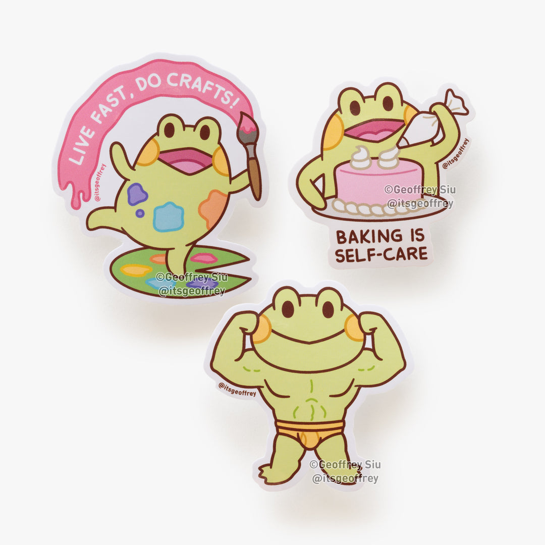 Bean The Frog Vinyl Stickers