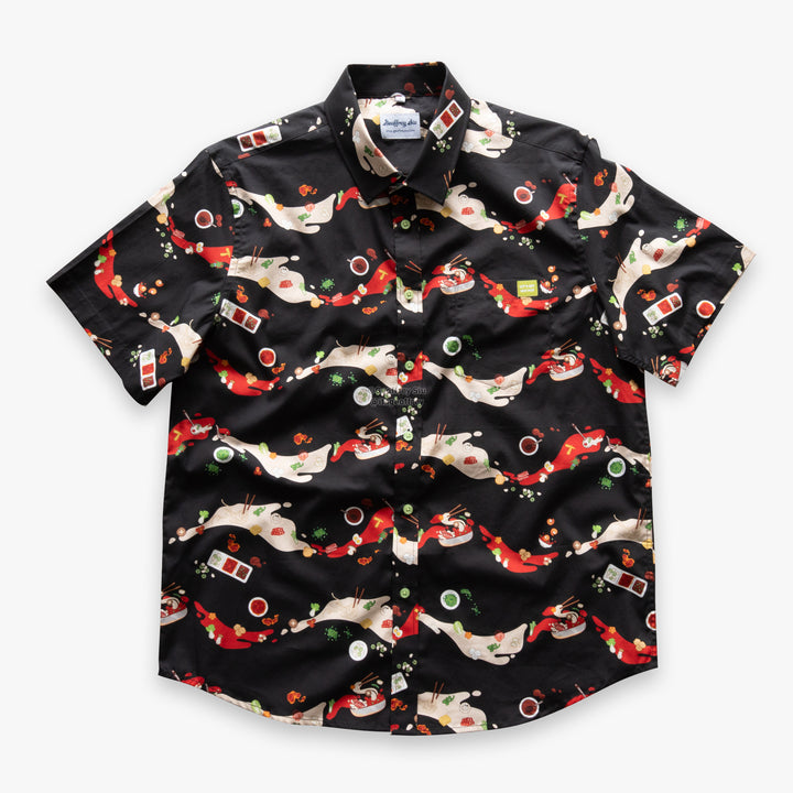 Black Hot Pot Button-Up Shirt
