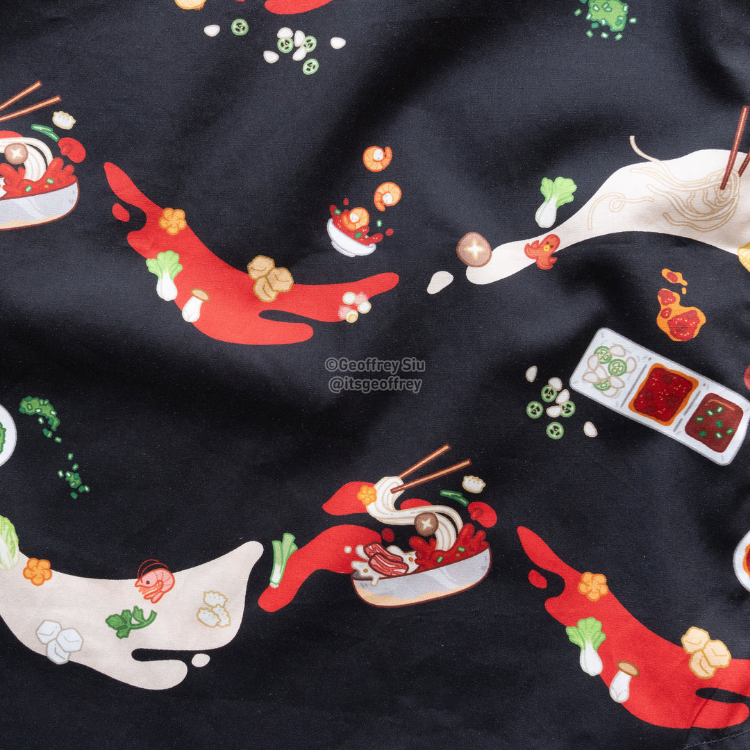Black Hot Pot Button-Up Shirt
