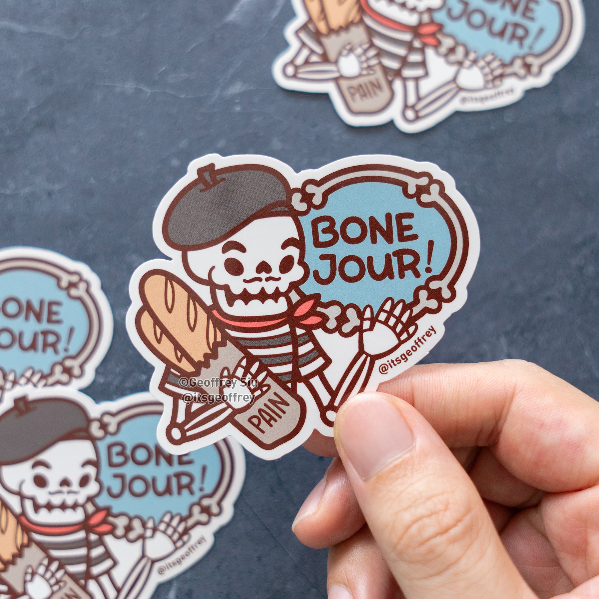 Bone Jour Vinyl Sticker (2.75")