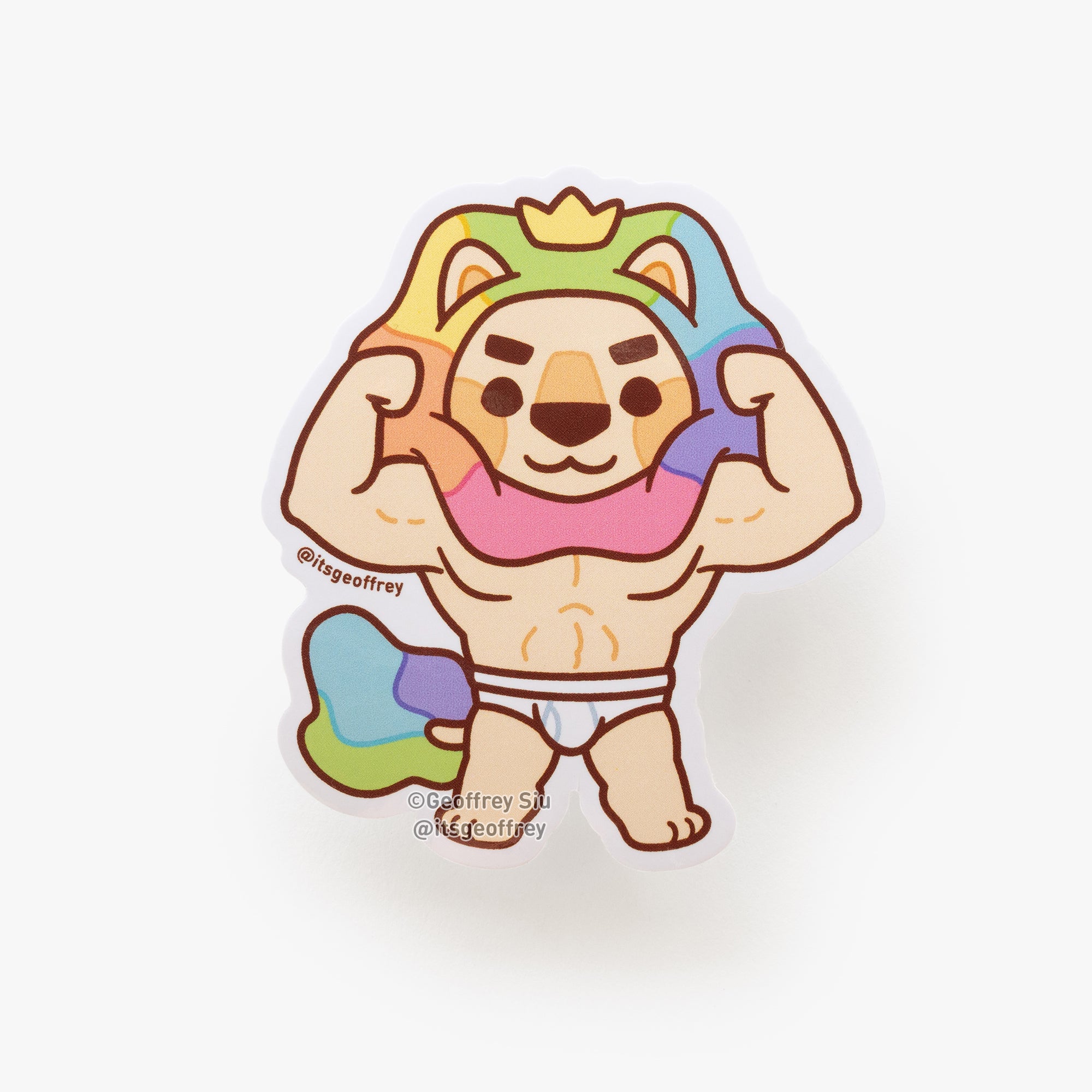 Buff Steve Vinyl Sticker – Geoffrey Siu Art LLC