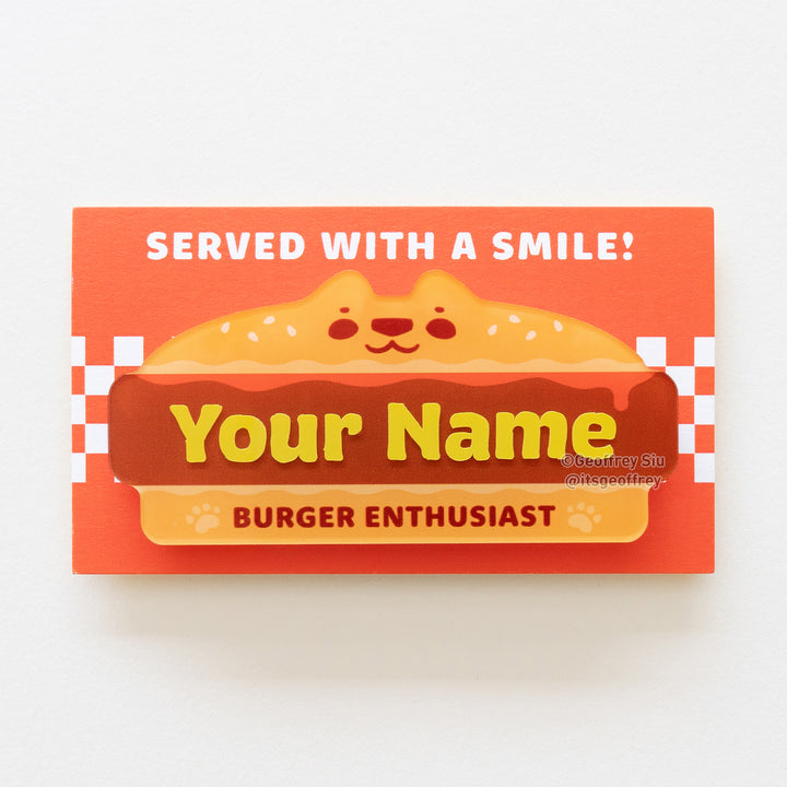 Personalized Burger Lion Name Tag (Limited Edition)