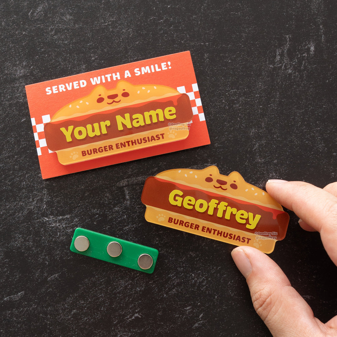 Personalized Burger Lion Name Tag (Limited Edition)