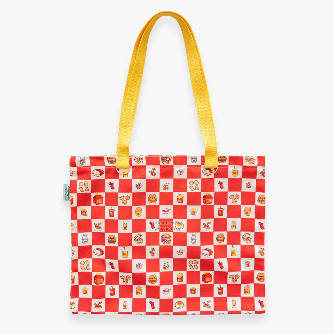 Burger Lion Cotton Tote Bag