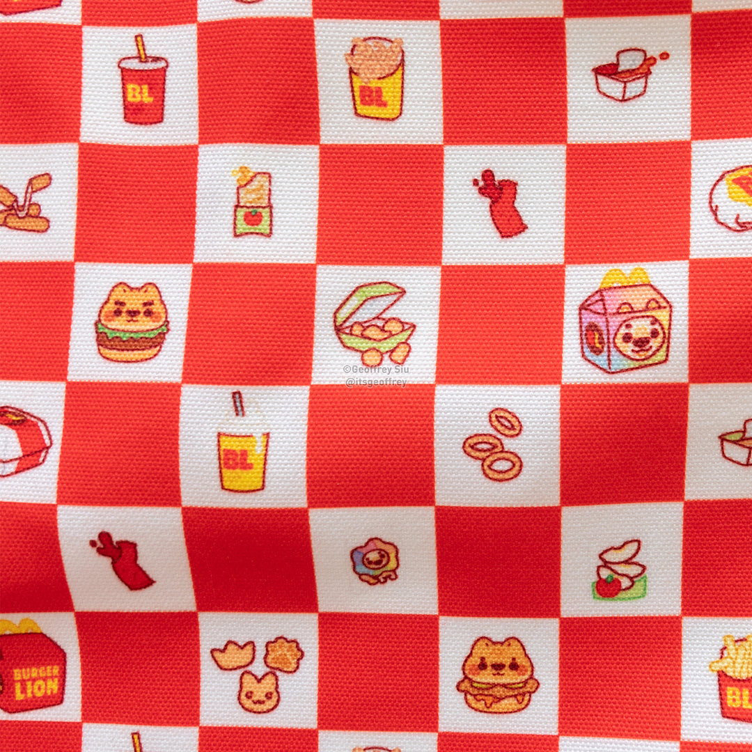 Burger Lion Cotton Tote Bag