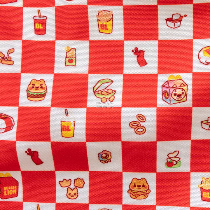 Burger Lion Cotton Tote Bag