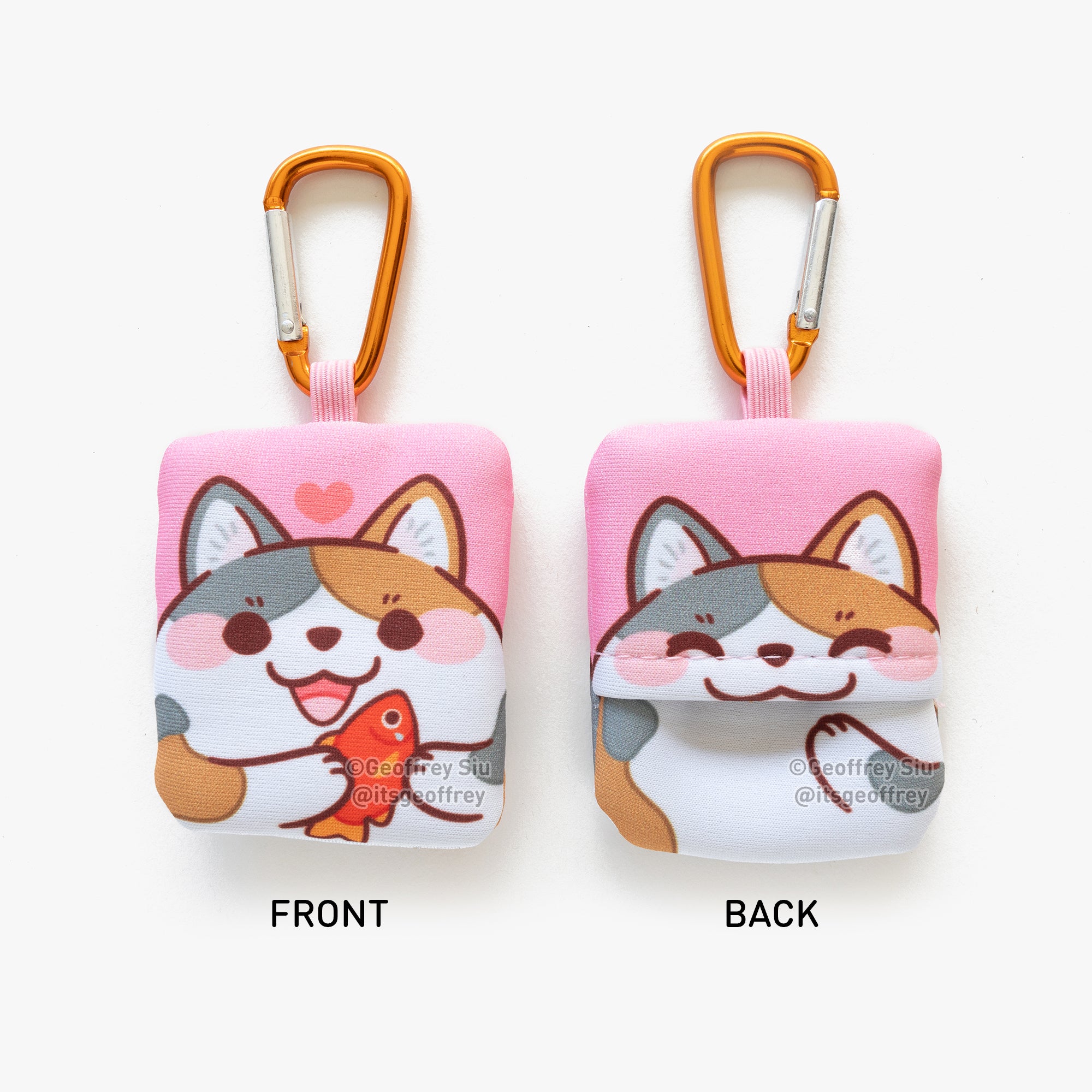 Calico Cat Microfiber Cloth Keychain