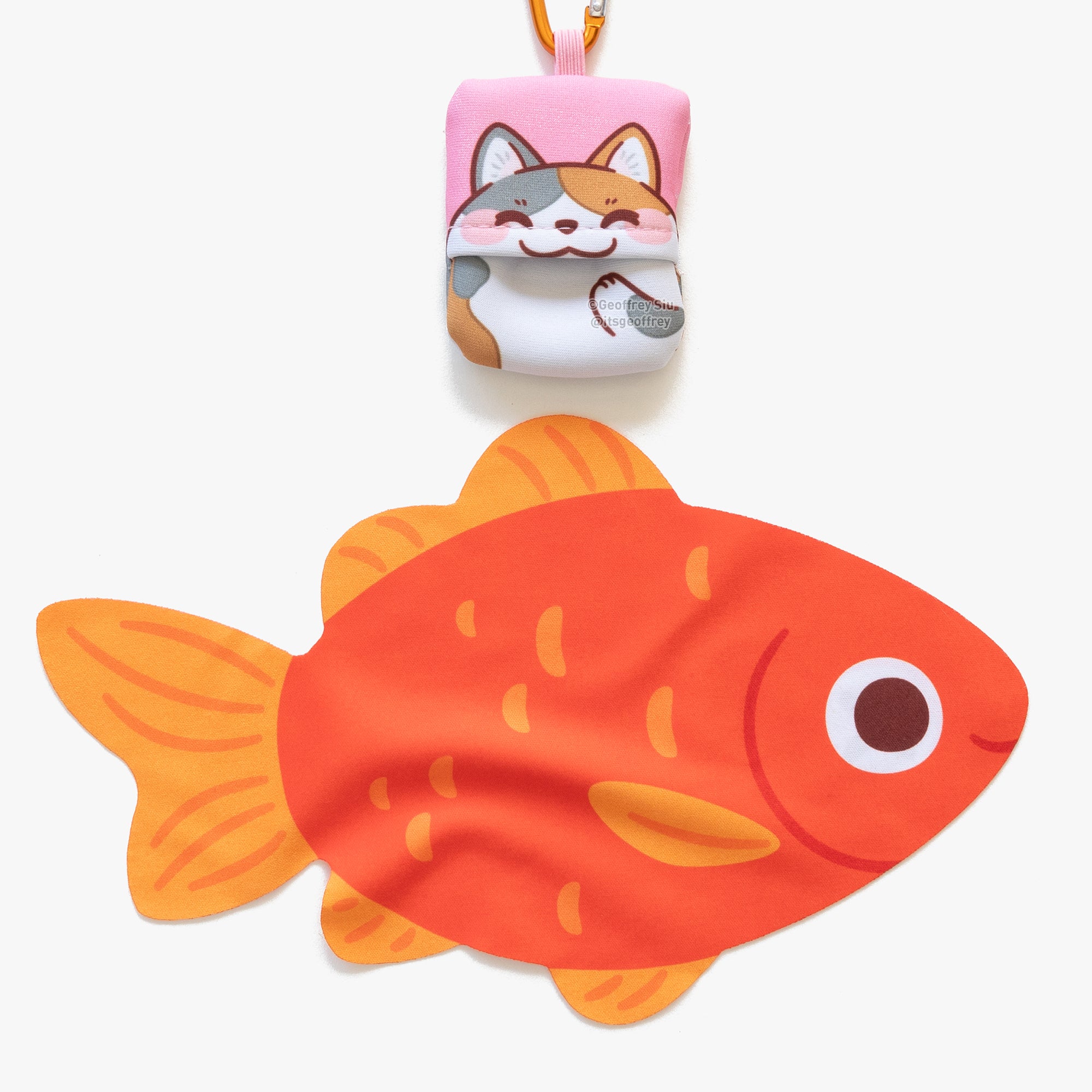 Calico Cat Microfiber Cloth Keychain – Geoffrey Siu Art LLC