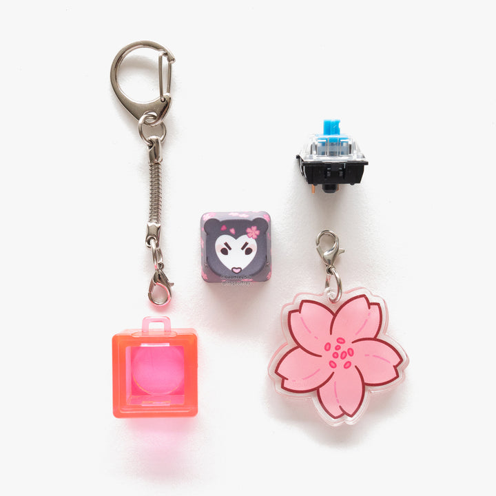 Bear Cherry 'Possum Clicky Keychains