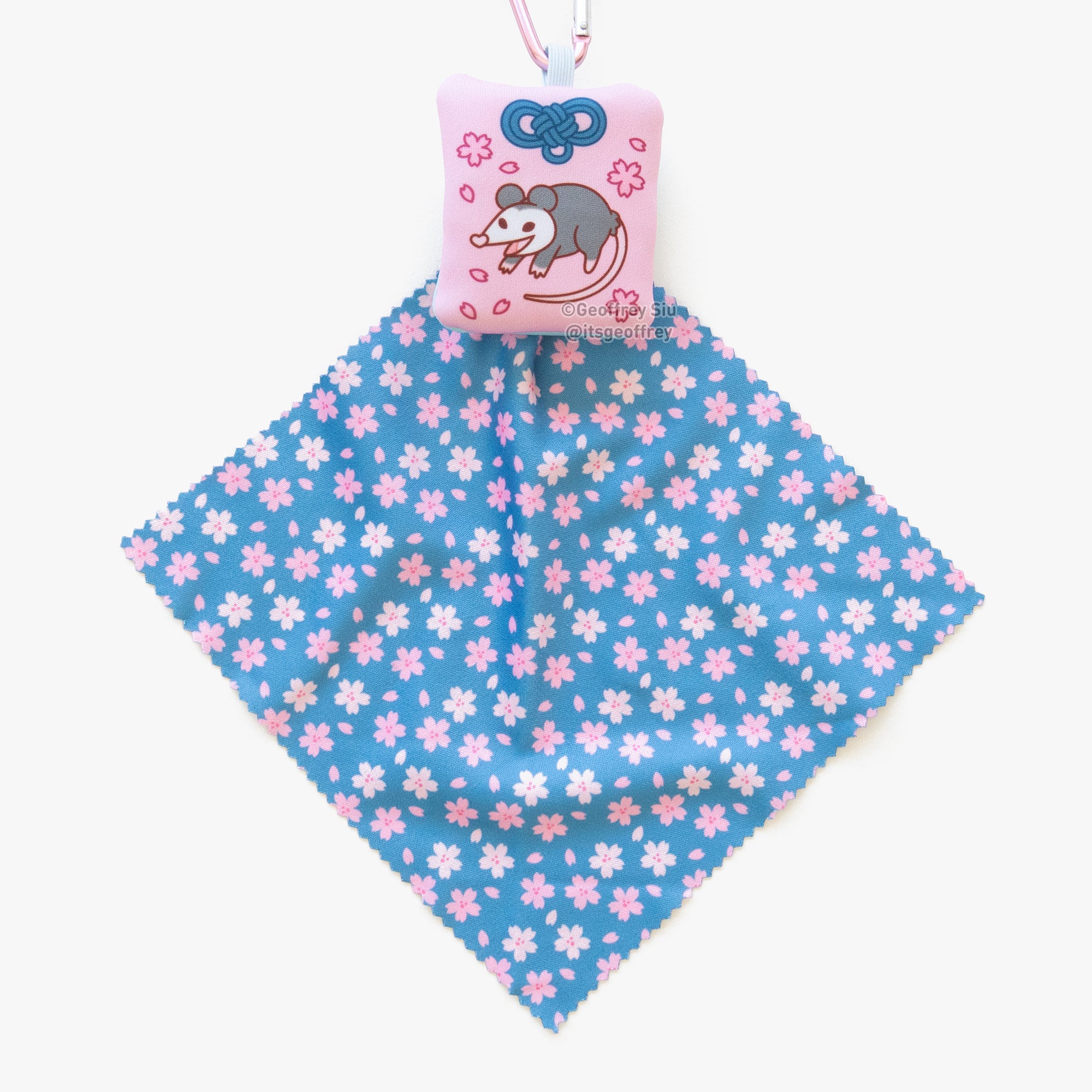 Cherry 'Possum Microfiber Cloth Keychain – Geoffrey Siu Art LLC