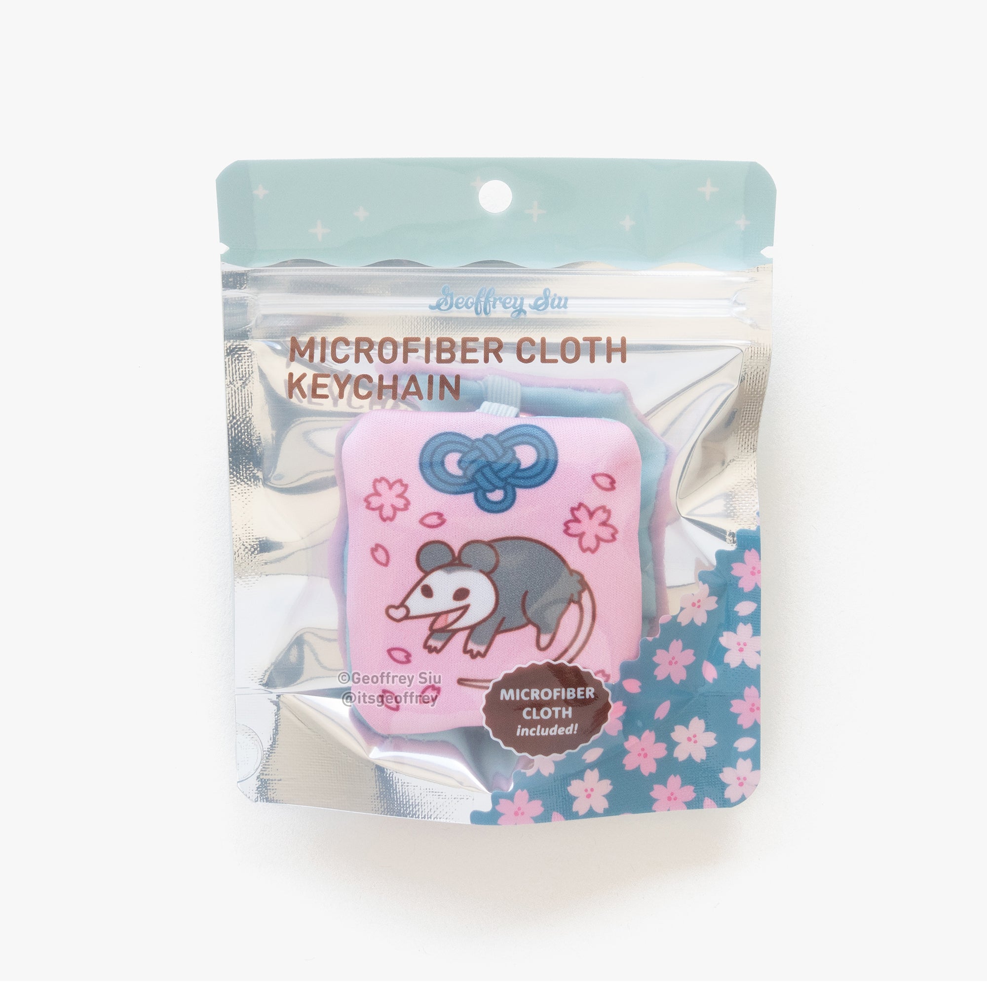 Cherry 'Possum Microfiber Cloth Keychain