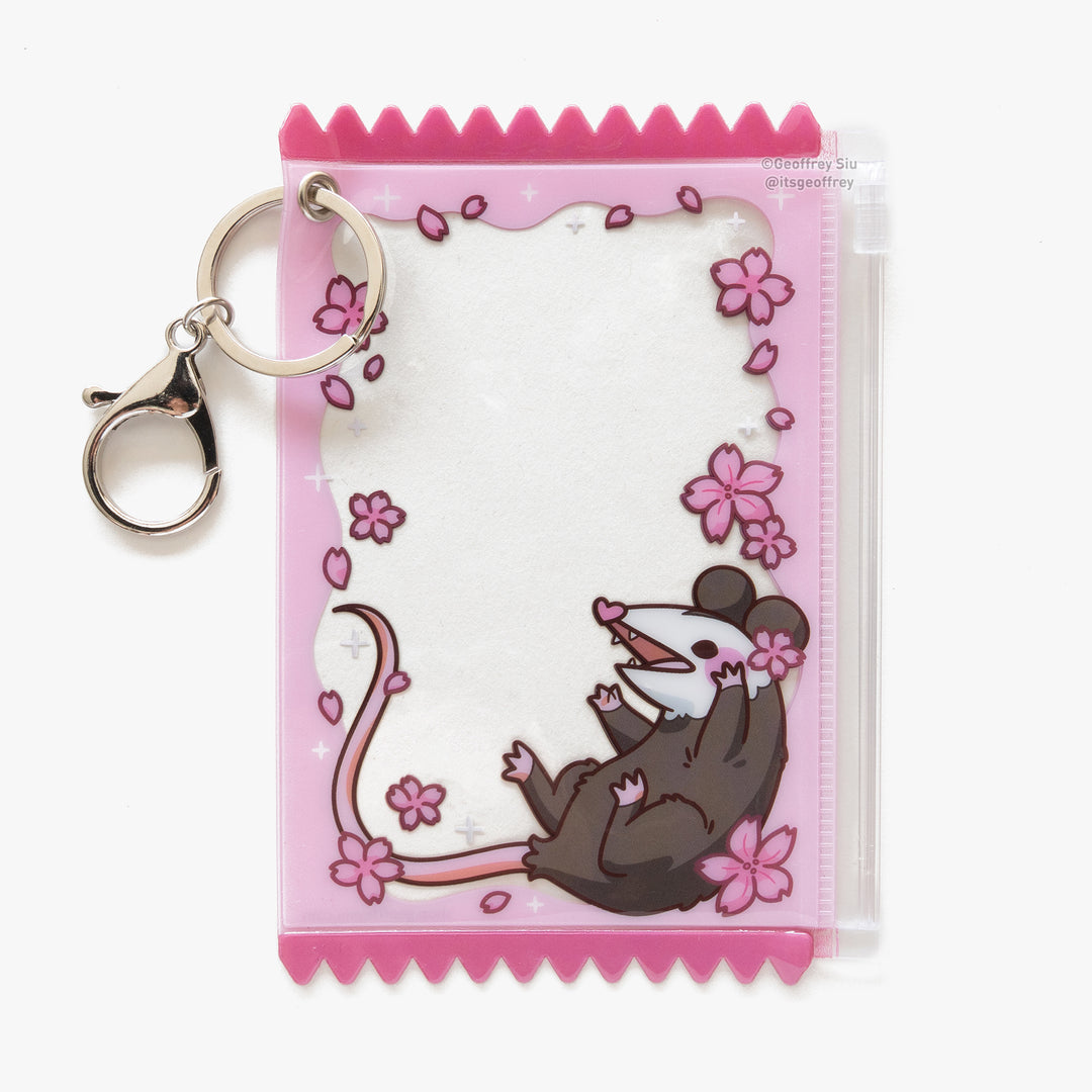 Cherry 'Possum Photo Card Holder Keychain