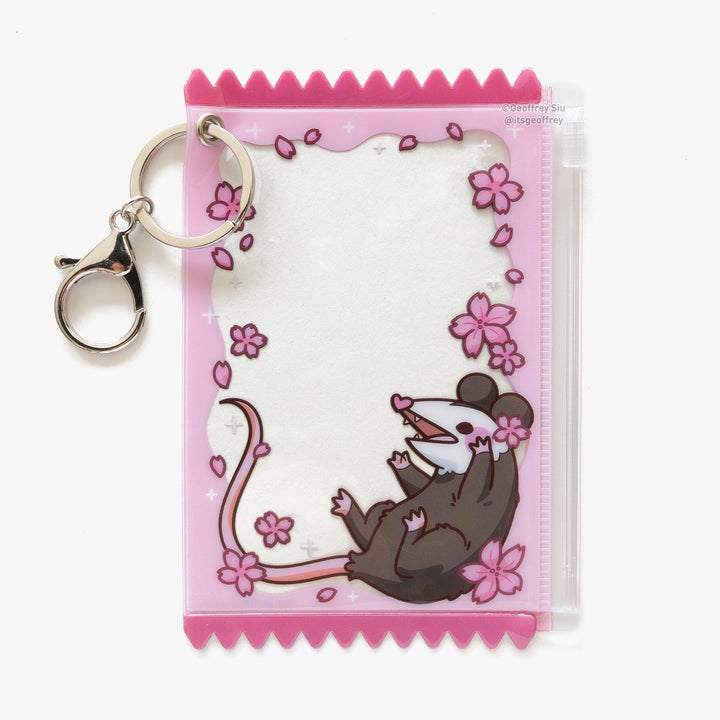 Cherry 'Possum Photo Card Holder Keychain