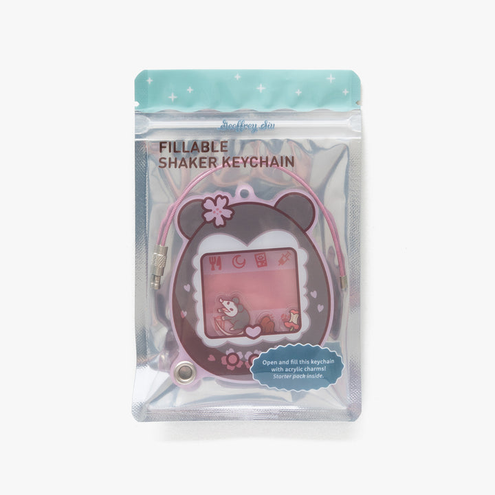 Cherry 'Possum Virtual Pet Fillable Shaker Keychain