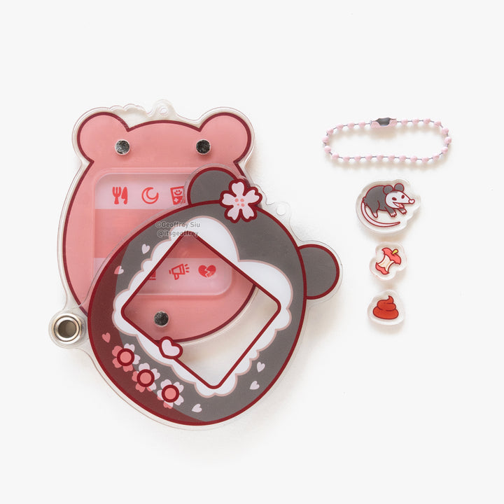 Cherry 'Possum Virtual Pet Fillable Shaker Keychain