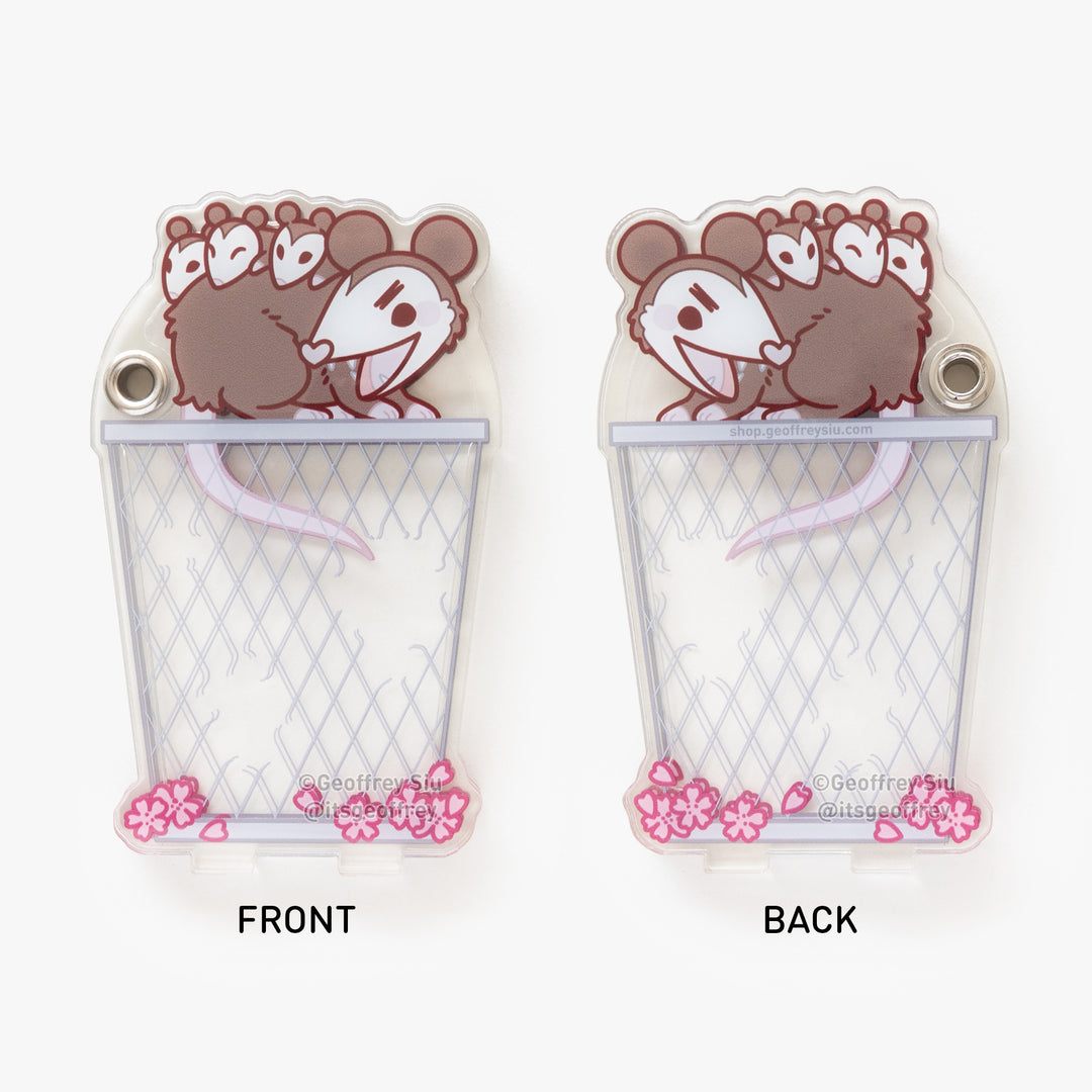 Cherry 'Possum Trash Can Acrylic Shaker Standee