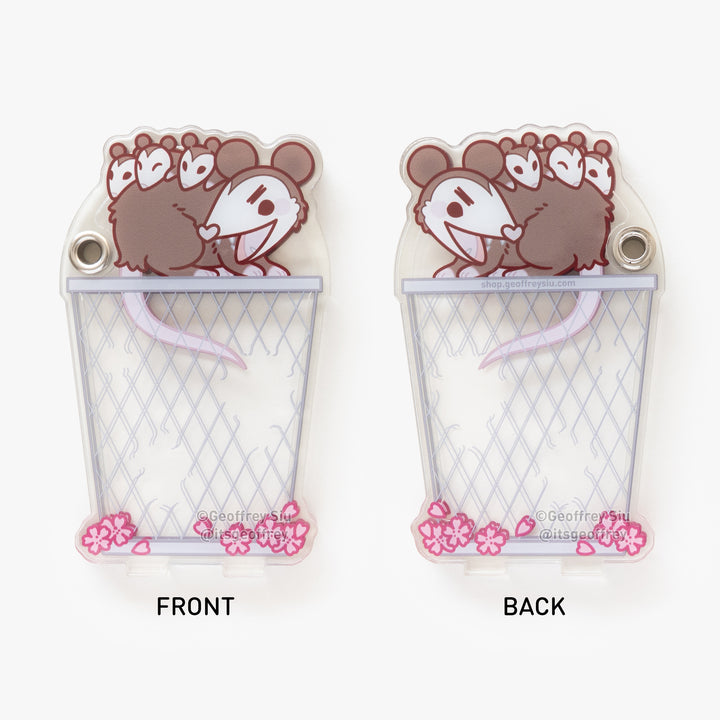 Cherry 'Possum Trash Can Acrylic Shaker Standee