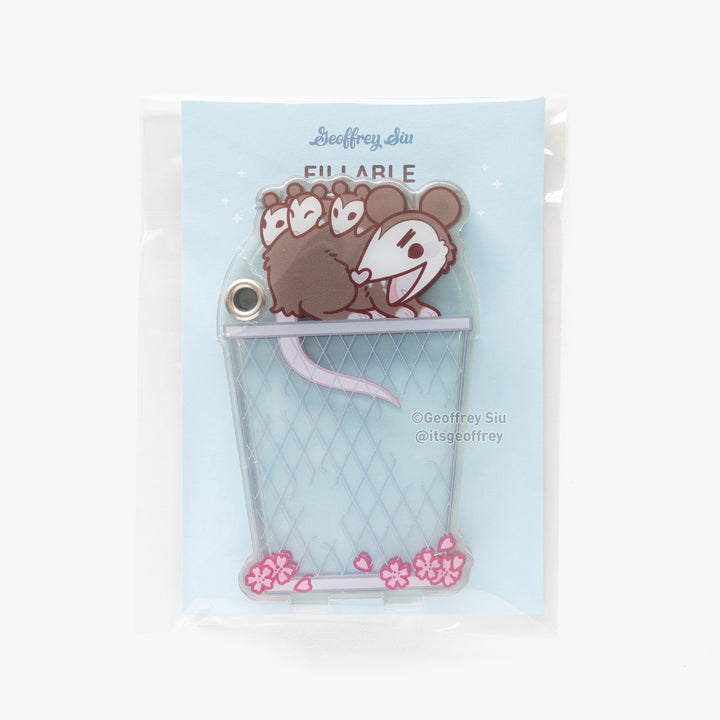 Cherry 'Possum Trash Can Acrylic Shaker Standee