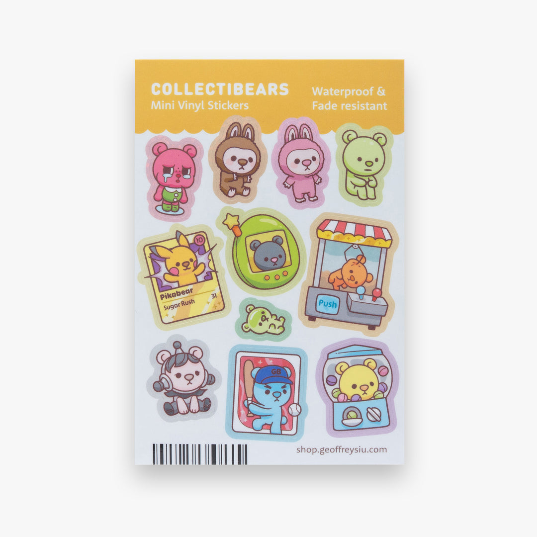 Collectibears Mini Vinyl Sticker Sheet