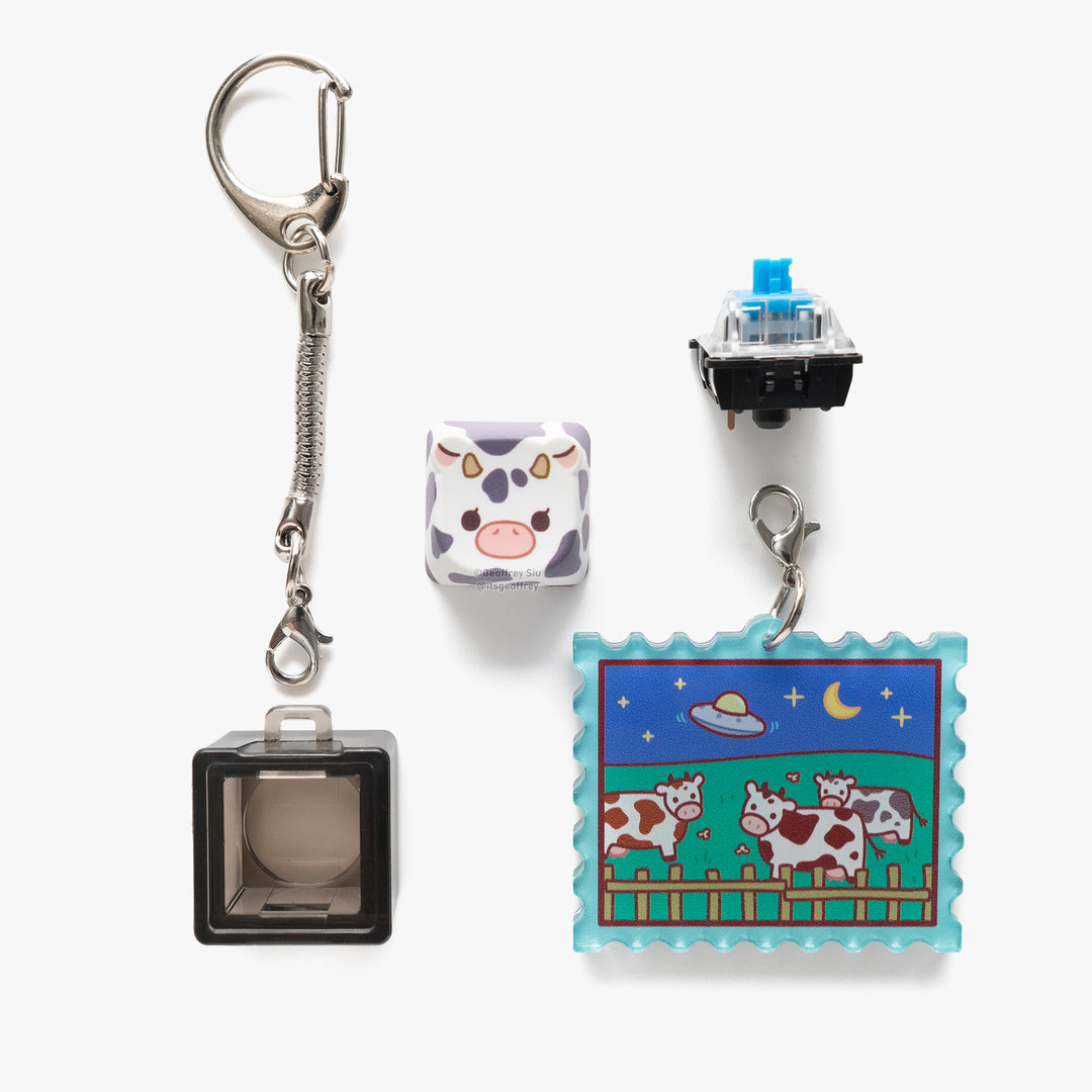 Common Cow Clicky Keychain